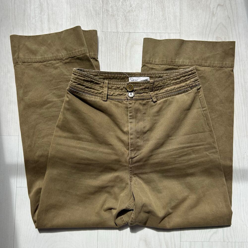 Apiece Apart Green Trouser Chino Wide Leg Pants Nautical Spring Size 4 - Picture 4 of 8